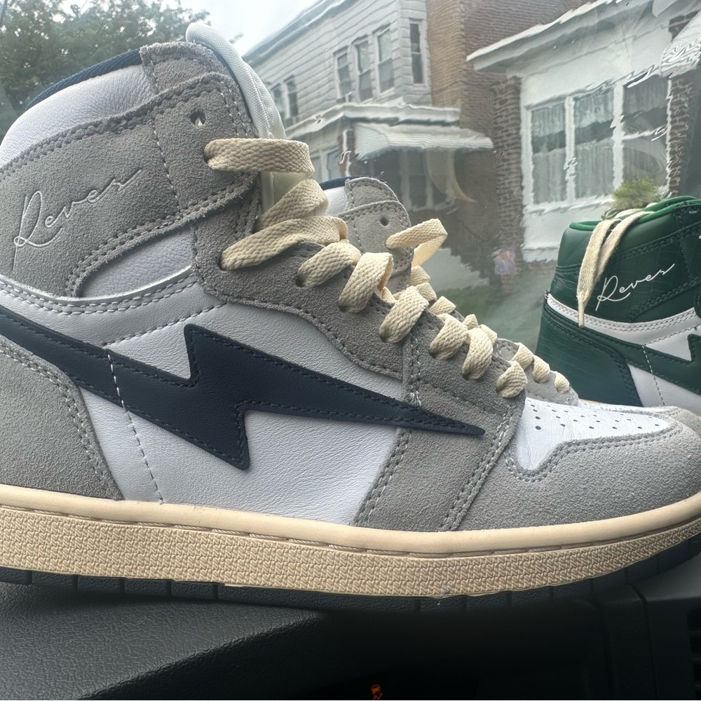 Authentic Kool Kiy Gray and White High-Top Sneakers - Great Condition